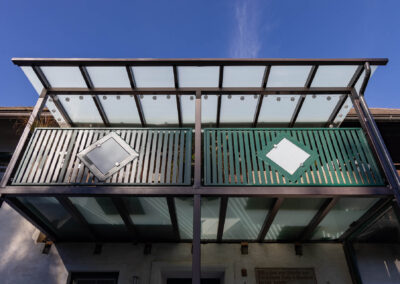Balkon mit Glasboden